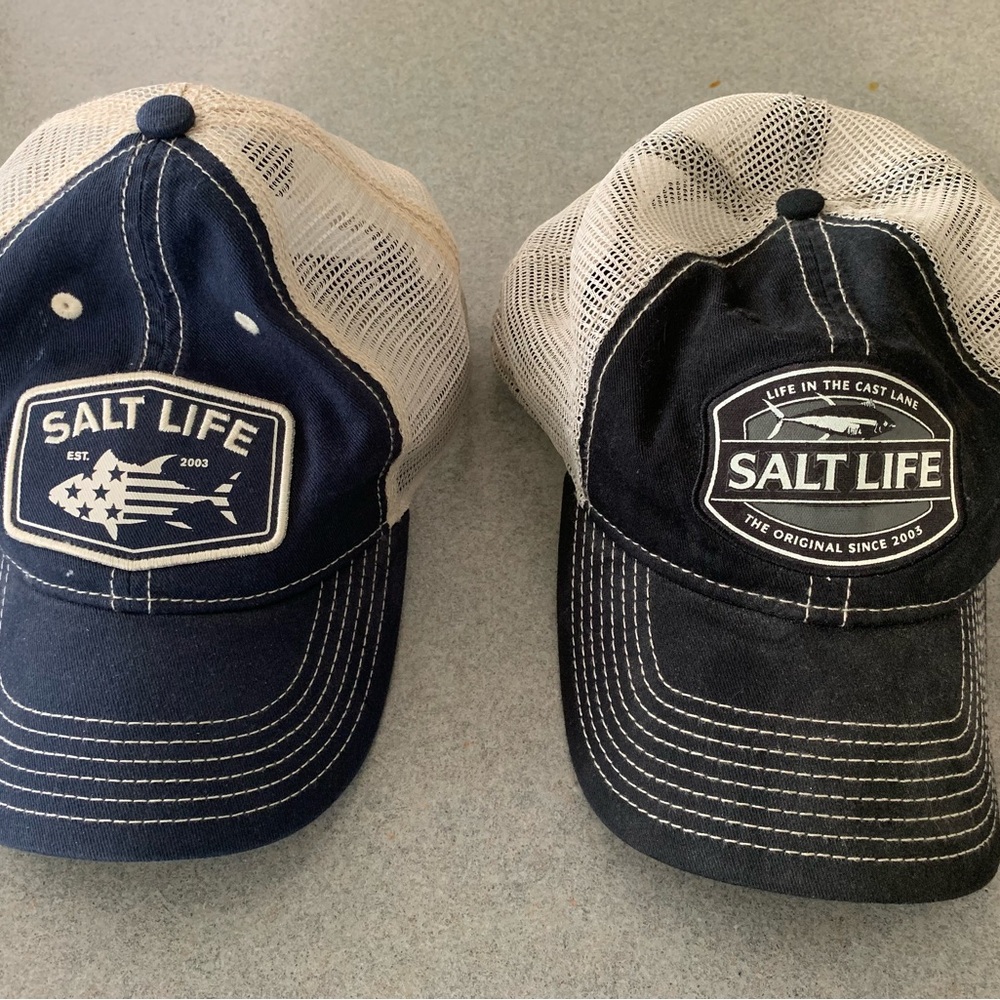 Salt Life Blue and Black Trucker Hats